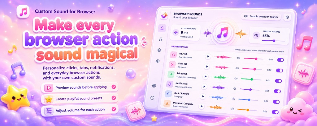 Sound Mod: Custom Sound for Browser & Chrome Presets
